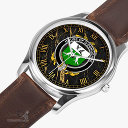 Irish House of O DONOGHUE Irish Coat of Arms Irish Watch Leather Strap Classic Quartz Watch