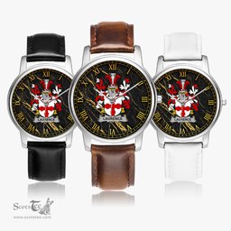 Irish Laurence Irish Coat of Arms Irish Watch Leather Strap Classic Quartz Watch