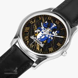 Irish Linaker Irish Coat of Arms Irish Watch Leather Strap Classic Quartz Watch