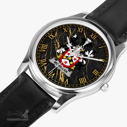 Irish McMillan Irish Coat of Arms Irish Watch Leather Strap Classic Quartz Watch