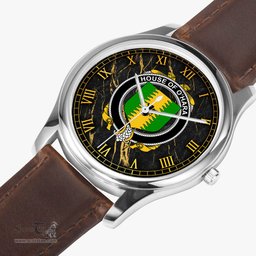 Irish House of O HARA Irish Coat of Arms Irish Watch Leather Strap Classic Quartz Watch