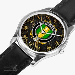 Irish House of O HARA Irish Coat of Arms Irish Watch Leather Strap Classic Quartz Watch