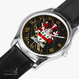 Irish Irvine Irish Coat of Arms Irish Watch Leather Strap Classic Quartz Watch