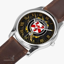 Irish House of O CASEY Irish Coat of Arms Irish Watch Leather Strap Classic Quartz Watch