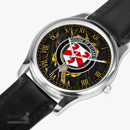 Irish House of O CASEY Irish Coat of Arms Irish Watch Leather Strap Classic Quartz Watch