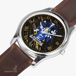 Irish McDonnell Irish Coat of Arms Irish Watch Leather Strap Classic Quartz Watch