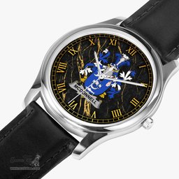 Irish McDonnell Irish Coat of Arms Irish Watch Leather Strap Classic Quartz Watch