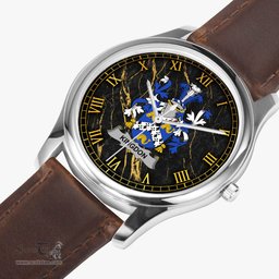 Irish Kingdon Irish Coat of Arms Irish Watch Leather Strap Classic Quartz Watch
