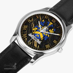 Irish Lynch Irish Coat of Arms Irish Watch Leather Strap Classic Quartz Watch