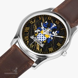 Irish St.Leger Irish Coat of Arms Irish Watch Leather Strap Classic Quartz Watch