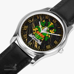 Irish Rowan Irish Coat of Arms Irish Watch Leather Strap Classic Quartz Watch