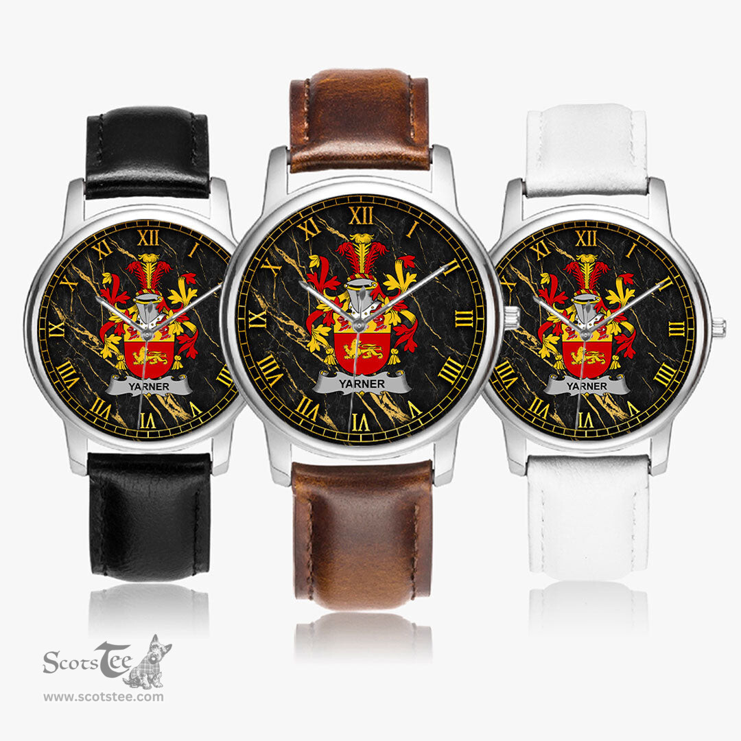 Irish Yarner Irish Coat of Arms Irish Watch Leather Strap Classic Quartz Watch