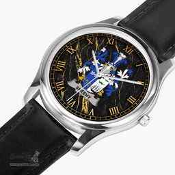 Irish Sheehy or McSheehy Irish Coat of Arms Irish Watch Leather Strap Classic Quartz Watch