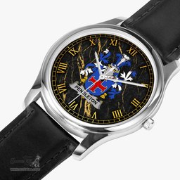 Irish Pendleton Irish Coat of Arms Irish Watch Leather Strap Classic Quartz Watch
