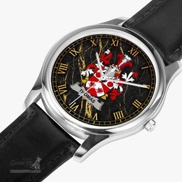 Irish Thomas Irish Coat of Arms Irish Watch Leather Strap Classic Quartz Watch