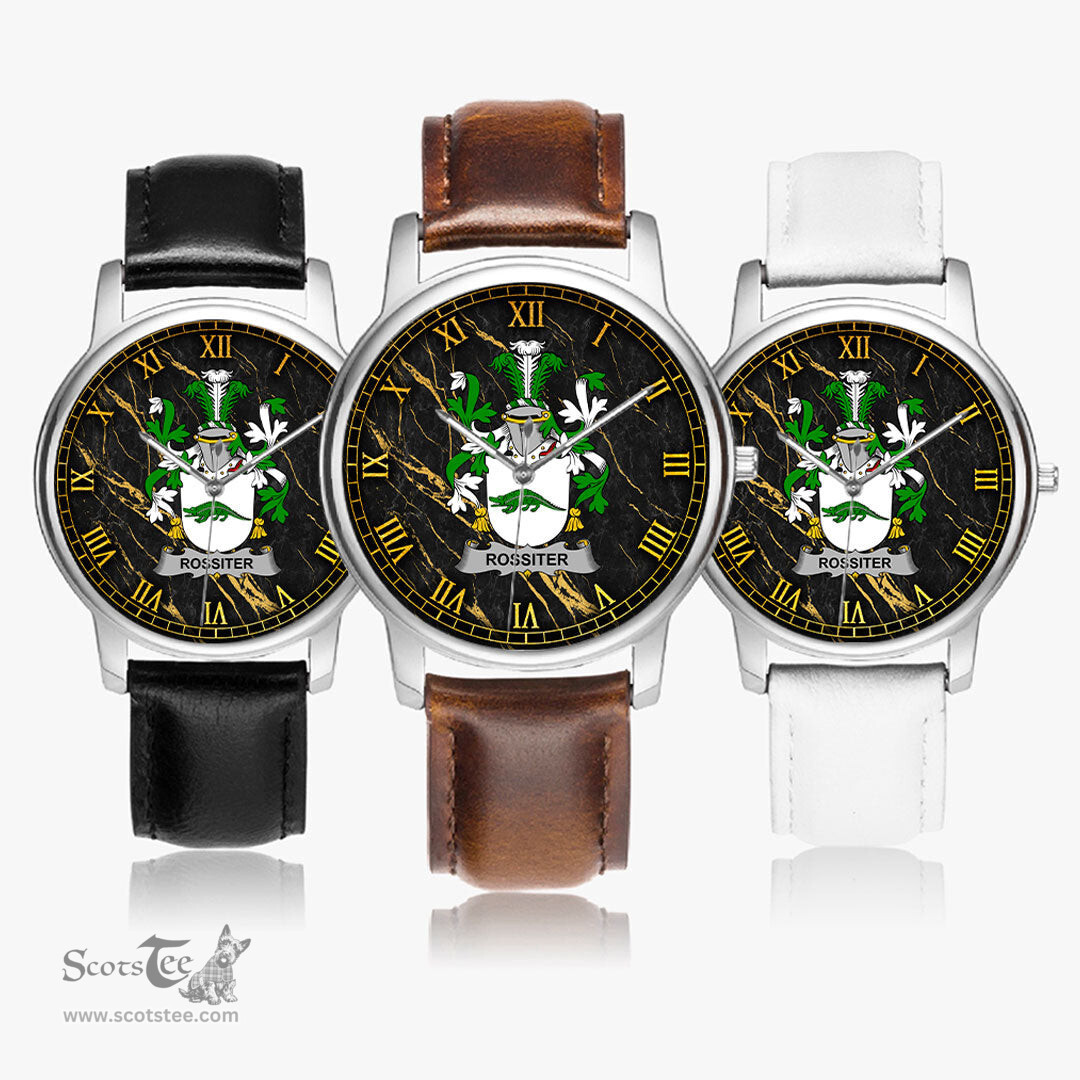 Irish Rossiter Irish Coat of Arms Irish Watch Leather Strap Classic Quartz Watch