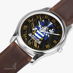 Irish Venables Irish Coat of Arms Irish Watch Leather Strap Classic Quartz Watch