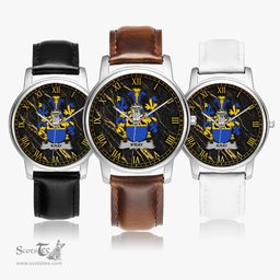 Irish Wray Irish Coat of Arms Irish Watch Leather Strap Classic Quartz Watch