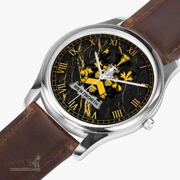 Irish Wentworth Irish Coat of Arms Irish Watch Leather Strap Classic Quartz Watch