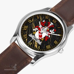 Irish Ring or O Ring Irish Coat of Arms Irish Watch Leather Strap Classic Quartz Watch