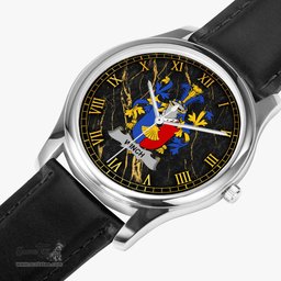 Irish Winch Irish Coat of Arms Irish Watch Leather Strap Classic Quartz Watch