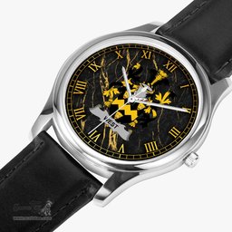 Irish West Irish Coat of Arms Irish Watch Leather Strap Classic Quartz Watch