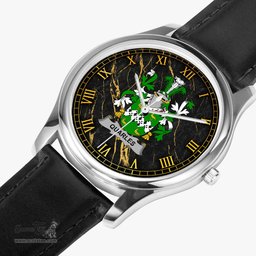 Irish Quarles Irish Coat of Arms Irish Watch Leather Strap Classic Quartz Watch