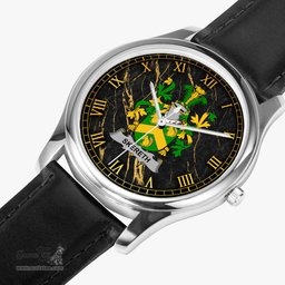 Irish Skereth or Skerret Irish Coat of Arms Irish Watch Leather Strap Classic Quartz Watch