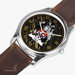 Irish Wren or Wrenn Irish Coat of Arms Irish Watch Leather Strap Classic Quartz Watch