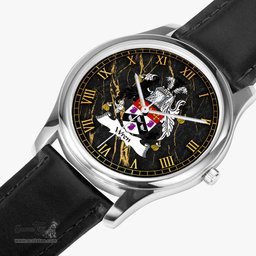 Irish Wren or Wrenn Irish Coat of Arms Irish Watch Leather Strap Classic Quartz Watch