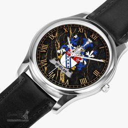 Irish Whelan Irish Coat of Arms Irish Watch Leather Strap Classic Quartz Watch