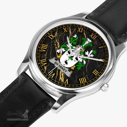 Irish Sharkey or O Sharkey Irish Coat of Arms Irish Watch Leather Strap Classic Quartz Watch