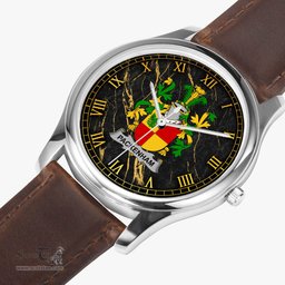 Irish Packenham Irish Coat of Arms Irish Watch Leather Strap Classic Quartz Watch