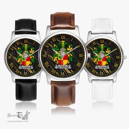 Irish Packenham Irish Coat of Arms Irish Watch Leather Strap Classic Quartz Watch