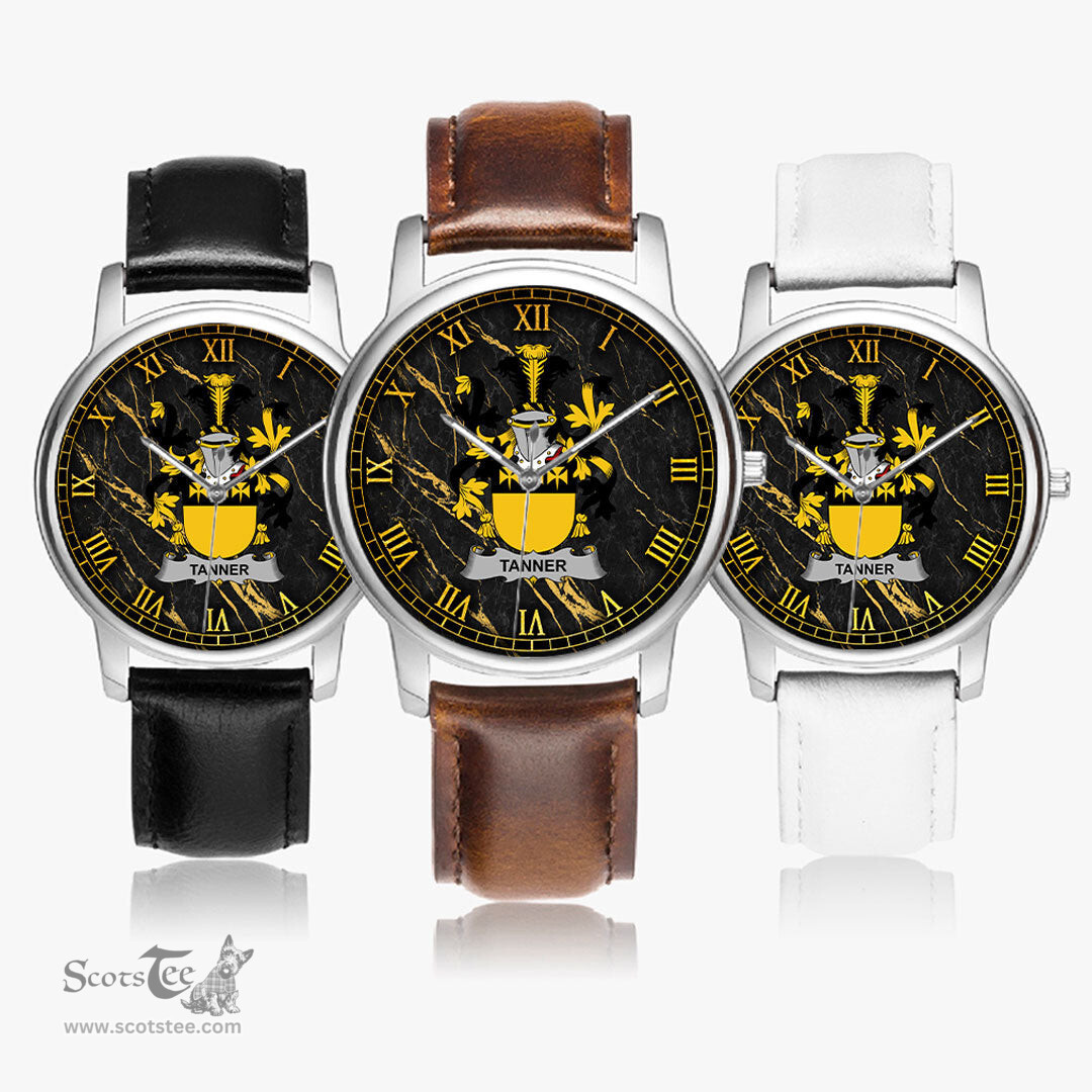 Irish Tanner Irish Coat of Arms Irish Watch Leather Strap Classic Quartz Watch
