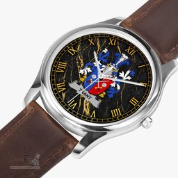 Irish Trant or Trent Irish Coat of Arms Irish Watch Leather Strap Classic Quartz Watch