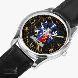Irish Trant or Trent Irish Coat of Arms Irish Watch Leather Strap Classic Quartz Watch