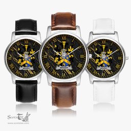 Irish Wright Irish Coat of Arms Irish Watch Leather Strap Classic Quartz Watch