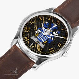 Irish Piers Irish Coat of Arms Irish Watch Leather Strap Classic Quartz Watch