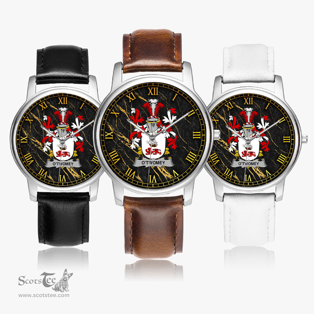 Irish O Twomey Irish Coat of Arms Irish Watch Leather Strap Classic Quartz Watch