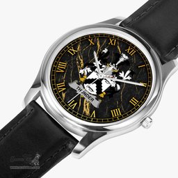 Irish Thunder Irish Coat of Arms Irish Watch Leather Strap Classic Quartz Watch