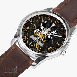 Irish Trevor Irish Coat of Arms Irish Watch Leather Strap Classic Quartz Watch