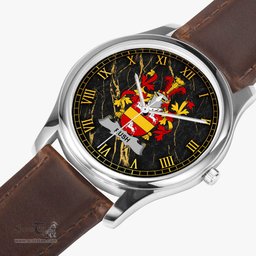 Irish Rush Irish Coat of Arms Irish Watch Leather Strap Classic Quartz Watch