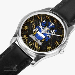 Irish Vyan Irish Coat of Arms Irish Watch Leather Strap Classic Quartz Watch