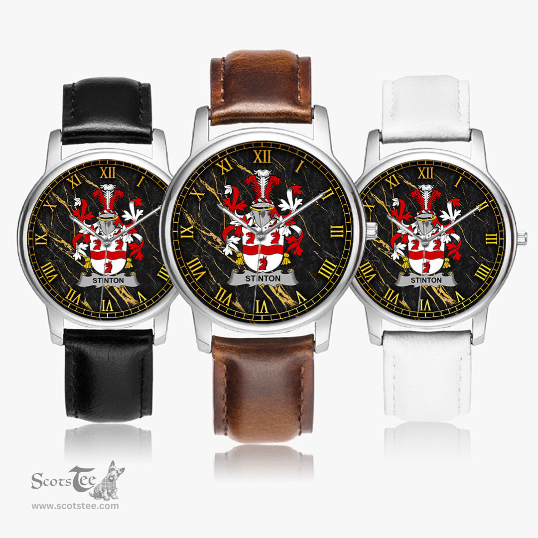 Irish Stinton Irish Coat of Arms Irish Watch Leather Strap Classic Quartz Watch
