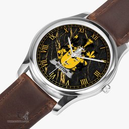 Irish Wotton Irish Coat of Arms Irish Watch Leather Strap Classic Quartz Watch
