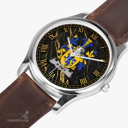 Irish Roney or O Rooney Irish Coat of Arms Irish Watch Leather Strap Classic Quartz Watch