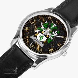 Irish Wilson Irish Coat of Arms Irish Watch Leather Strap Classic Quartz Watch