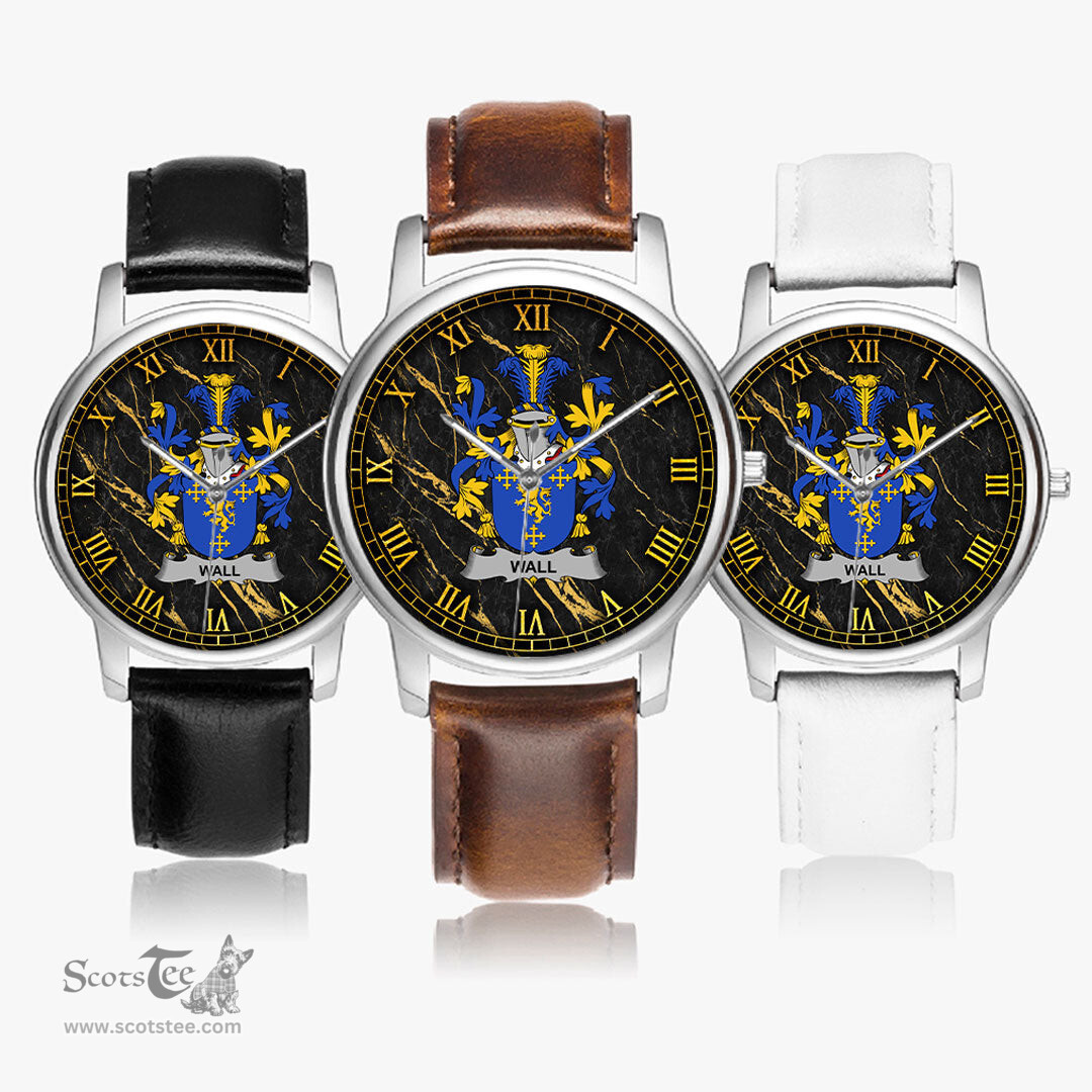 Irish Wall Irish Coat of Arms Irish Watch Leather Strap Classic Quartz Watch