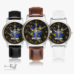 Irish Wall Irish Coat of Arms Irish Watch Leather Strap Classic Quartz Watch